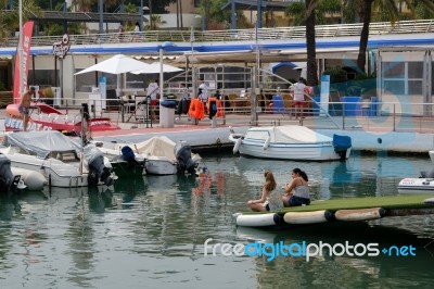 Puerto Banus, Andalucia/spain - July 6 : View Of The Harbour In Stock Photo