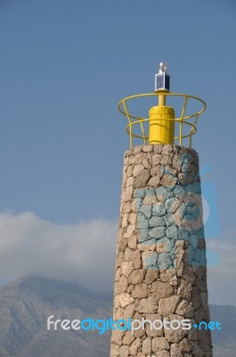 Puerto Banus Lighthouse Stock Photo