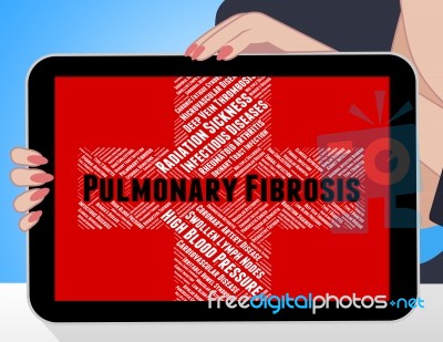 Pulmonary Fibrosis Represents Ill Health And Affliction Stock Image