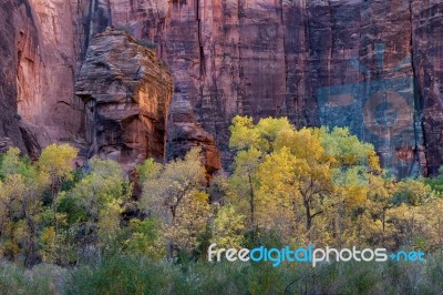 Pulpit Rock Zion National Park Stock Photo