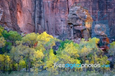 Pulpit Rock Zion National Park Stock Photo