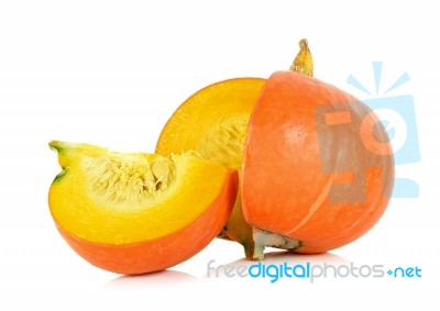 Pumpkin Isolated On The White Background Stock Photo