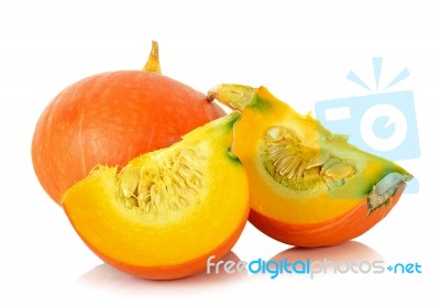 Pumpkin Isolated On The White Background Stock Photo