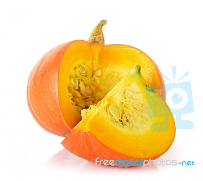 Pumpkin Isolated On The White Background Stock Photo