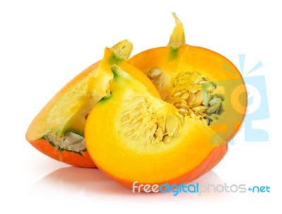 Pumpkin Isolated On The White Background Stock Photo