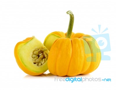 Pumpkin Isolated On The White Background Stock Photo