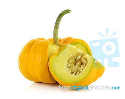 Pumpkin Isolated On The White Background Stock Photo