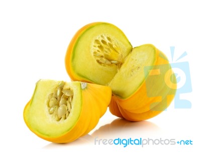 Pumpkin Isolated On The White Background Stock Photo