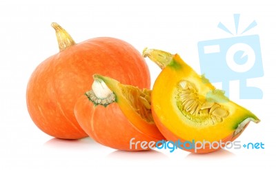 Pumpkin Isolated On The White Background Stock Photo