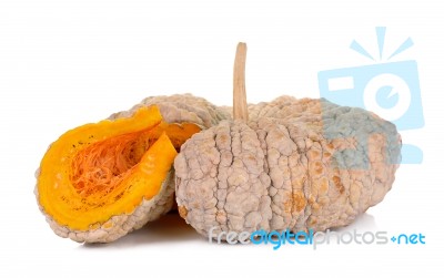 Pumpkin Isolated On The White Background Stock Photo