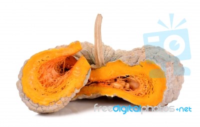 Pumpkin Isolated On The White Background Stock Photo