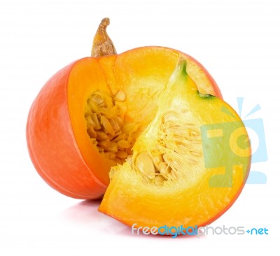 Pumpkin Isolated On The White Background Stock Photo