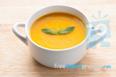 Pumpkin Soup Stock Photo