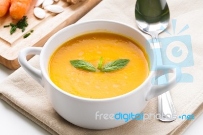 Pumpkin Soup Stock Photo