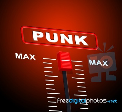 Punk Music Means Track Remix And Frequency Stock Image