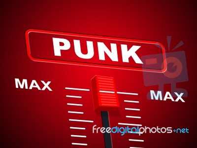 Punk Music Shows Sound Track And Amplifier Stock Image