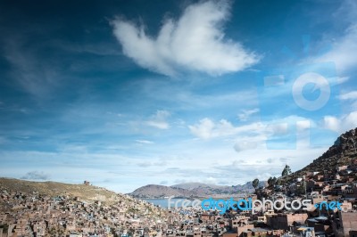 Puno On The Lake Titicaca, Peru Stock Photo