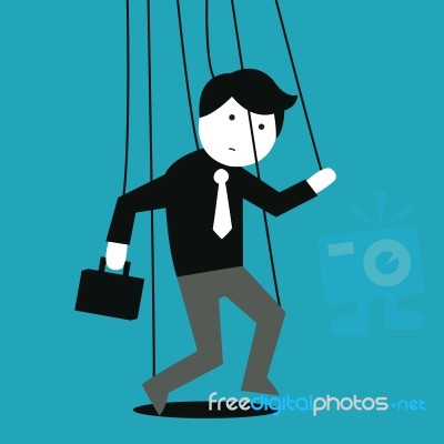 Puppet Businessman Stock Image