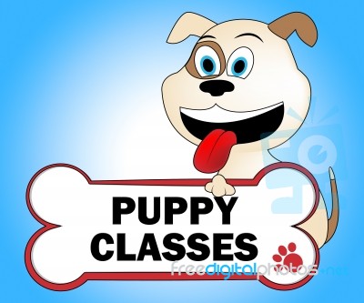 Puppy Classes Represents Pedigree Educate And Study Stock Image