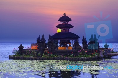 Pura Ulun Danu Bratan Temple Stock Photo