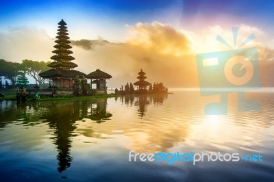 Pura Ulun Danu Bratan Temple In Bali, Indonesia Stock Photo