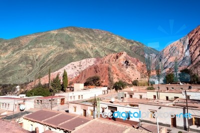 Purmamarca, Quebrada De Humahuaca, Hill Of Seven Colours, Andes,… Stock Photo