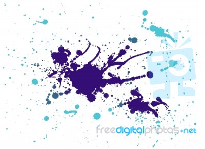 Purple And Light Blue Splash Painting Stock Image