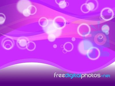 Purple Bubbles Background Means Circular And Waves
 Stock Image