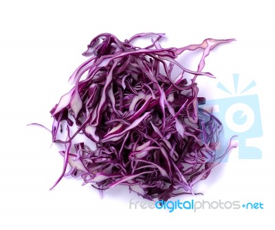 Purple Cauliflower Isolated On White Background Stock Photo