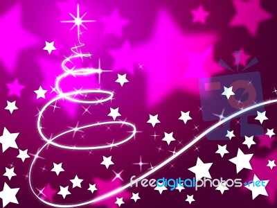 Purple Christmas Tree Background Means Holiday Season And Stars
… Stock Image