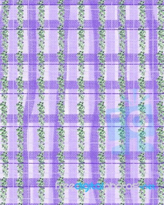 Purple Plaid With Berries Stock Image