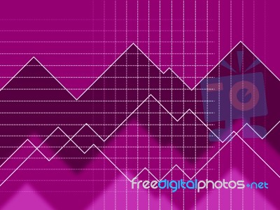 Purple Spikes Background Means Peaks And Jagged Lines
 Stock Image