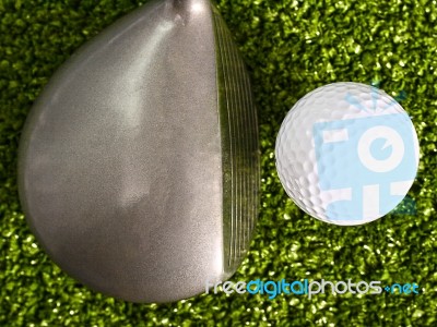 Putting A Golf Ball Stock Photo