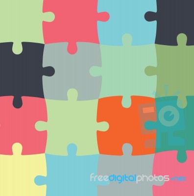 Puzzle Colorful Background Stock Image