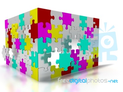 Puzzle Cube Stock Image