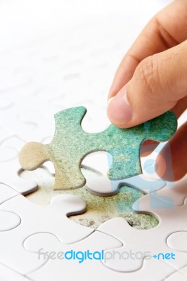 Puzzle Piece Concept Stock Photo