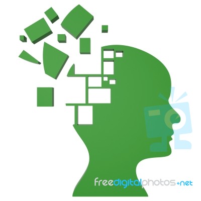 Puzzle Think Represents Conception Consider And Reflecting Stock Image