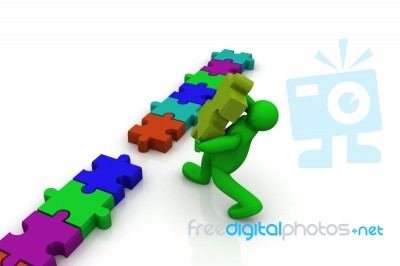 Puzzles Connect Stock Image