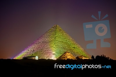 Pyramids Of Giza In Cairo Stock Photo