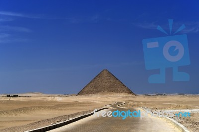 Pyramids with Pathway Stock Photo