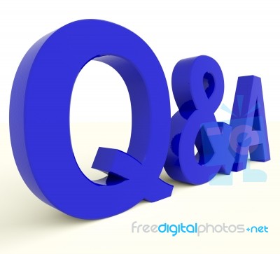 Q And A Letters Stock Image