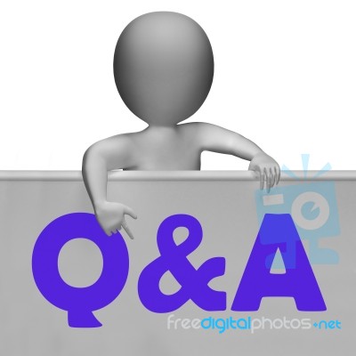 Q&a Blackboard Shows Inquiries Responses And Information Stock Image