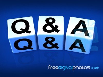 Q&a Blocks Refer To Questions And Answers Stock Image