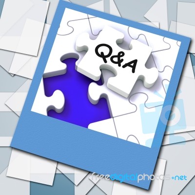 Q&a Photo Shows  Questions Answers And Assistance Stock Image