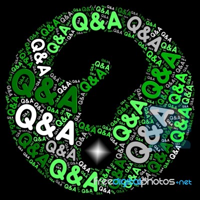 Q&a Question Mark Indicates Questions And Answers Responding Stock Image