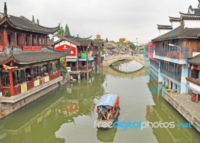 Qibao Old Town Stock Photo