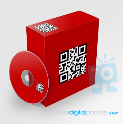 QR Code Box Stock Image