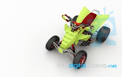 Quad Bike In 3d Stock Image