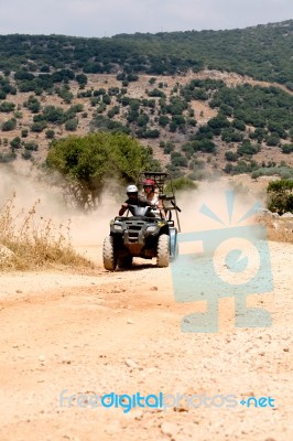 Quad Bike Riders Stock Photo