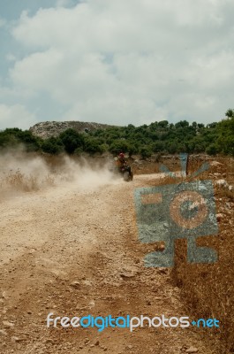 Quad Biker Stock Photo